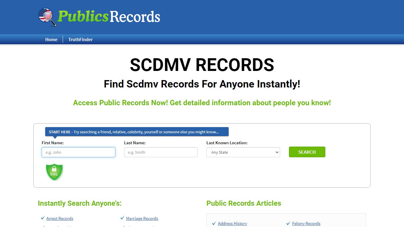 Find Scdmv Records For Anyone Instantly!